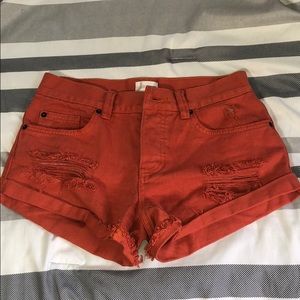Amuse Society burnt orange Jean Shorts